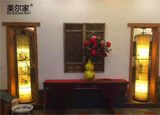 美爾家竹藝吊燈場景圖6