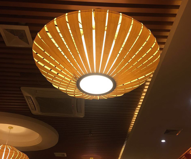 美爾家藤藝燈飾實拍圖